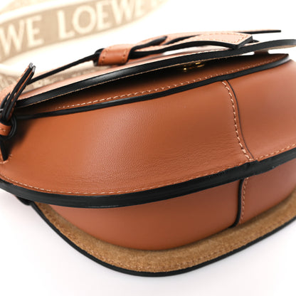 Loewe Calfskin Jacquard Mini Gate Dual Bag Tan 8 of 9