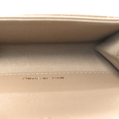Chanel Caviar Quilted Flap Card Holder Wallet Beige 5 of 8