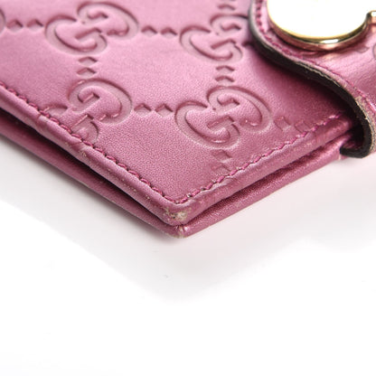 Gucci Metallic Soft Guccissima Heart Travel Wallet Fresia Rose 10 of 11