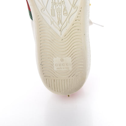 Gucci Calfskin Web Pearl Studded Womens Ace Sneakers 36.5 White 6 of 14