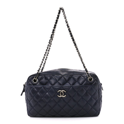 Chanel Lambskin Quilted Medium Camera Case Navy Blue 1 of 12