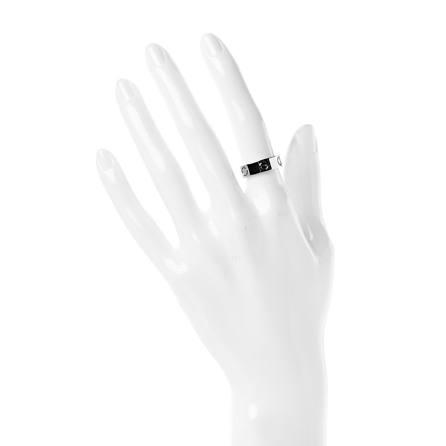 Cartier 18K White Gold 5.5mm LOVE Ring 50 5.25 2 of 4