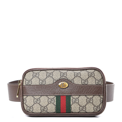 Gucci GG Supreme Monogram Web Small Ophidia Belt Bag 75 30 Dark Brown 1 of 11