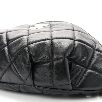 Chanel Lambskin Quilted Waist Bag Fanny Pack Black 10 of 13