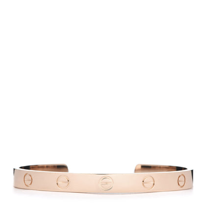 Cartier 18K Pink Gold LOVE Cuff Bracelet 17 1 of 5