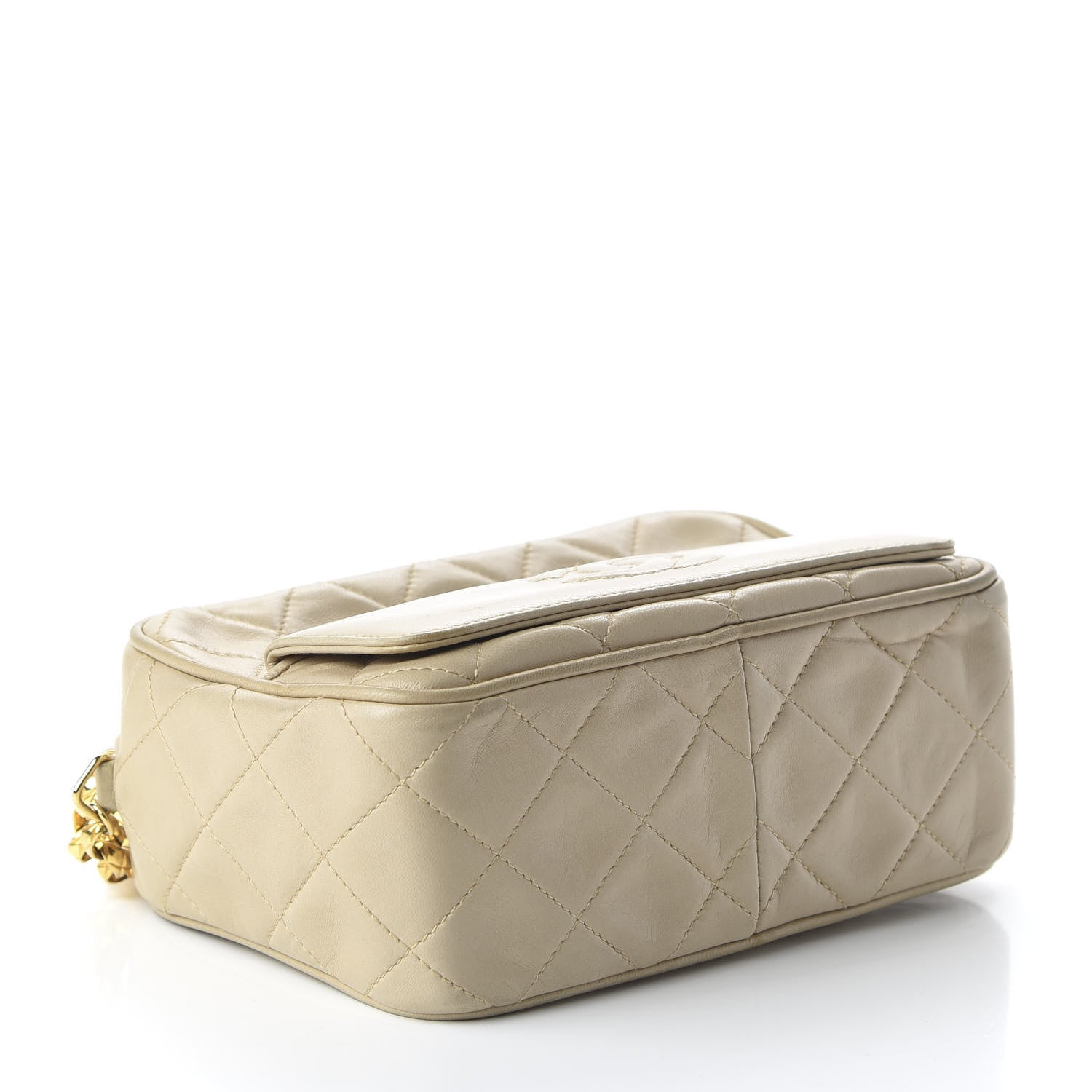 Chanel Lambskin Quilted Tassel Camera Case Beige 7 of 12