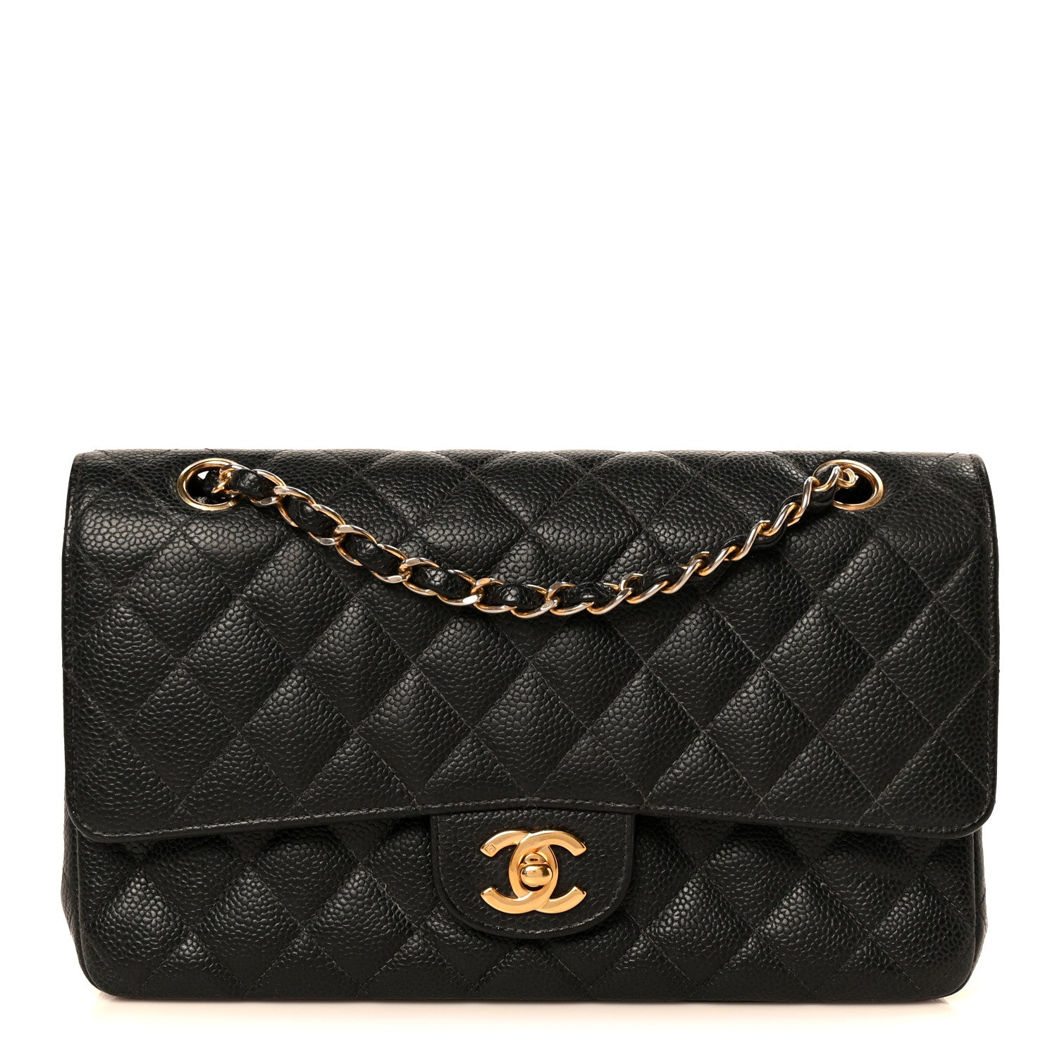 Chanel Caviar Quilted Medium Double Flap Black 1 of 12