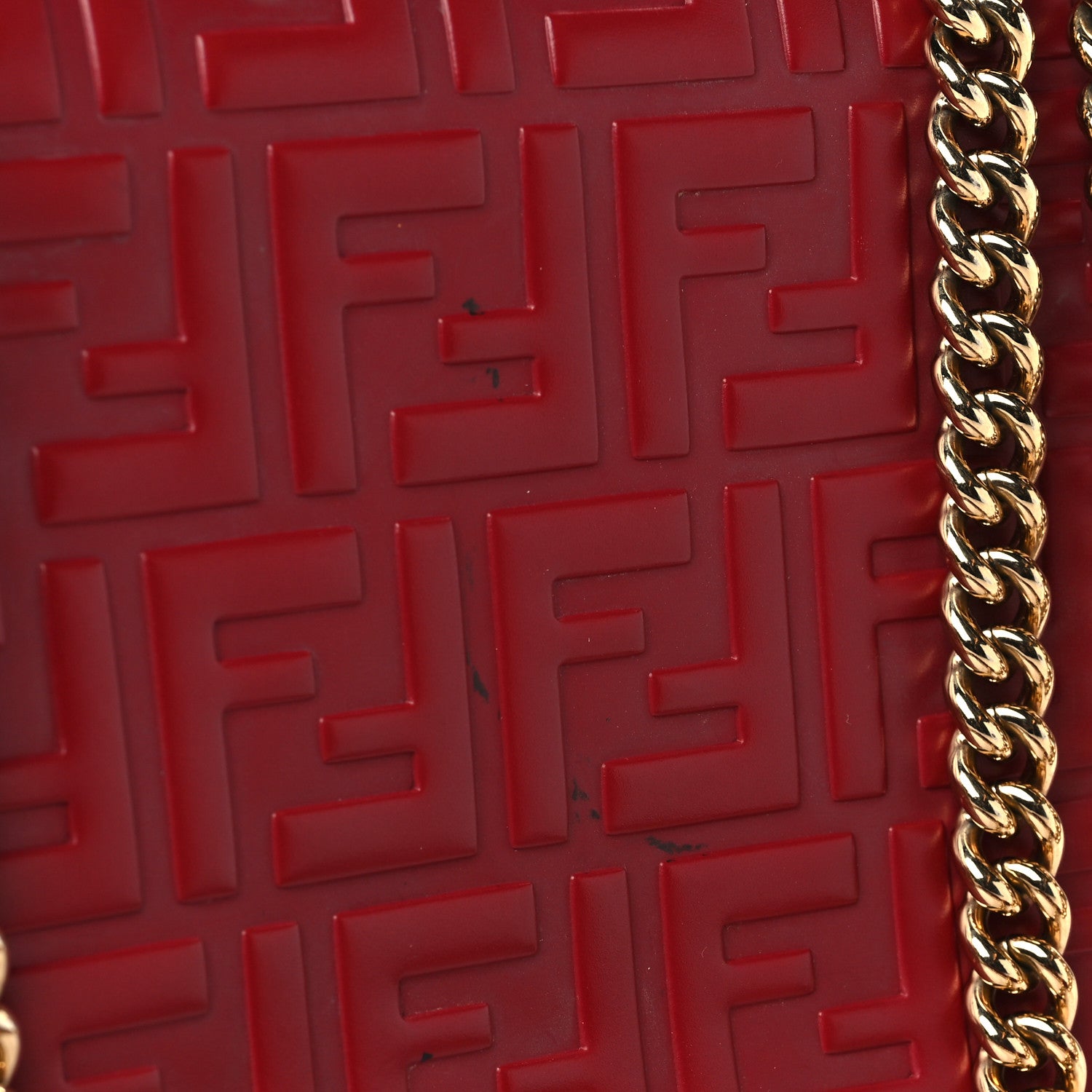 Fendi Vitello Liberty FF 1974 Embossed Small Kan U Shoulder Bag Fragola 11 of 12