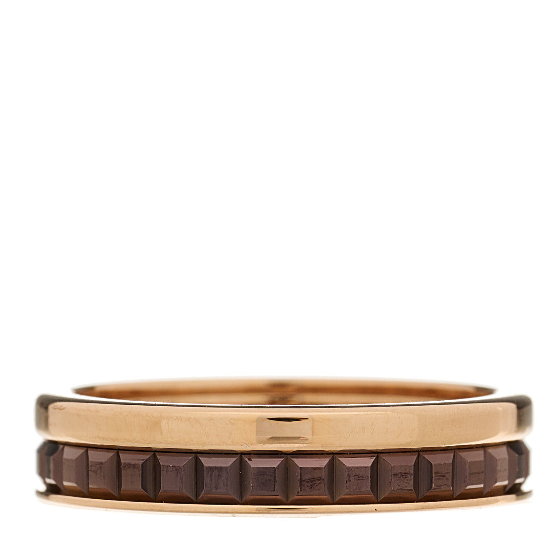 18K Pink Gold PVD Quatre Classique Wedding Band Ring 46 3.75