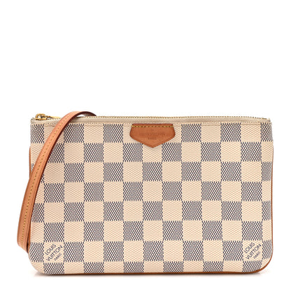 Louis Vuitton Damier Azur Double Zip Pochette 1 of 15