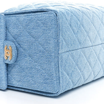 Chanel Washed Denim Quilted Medium Chanel 25 Handbag Blue 10 of 12