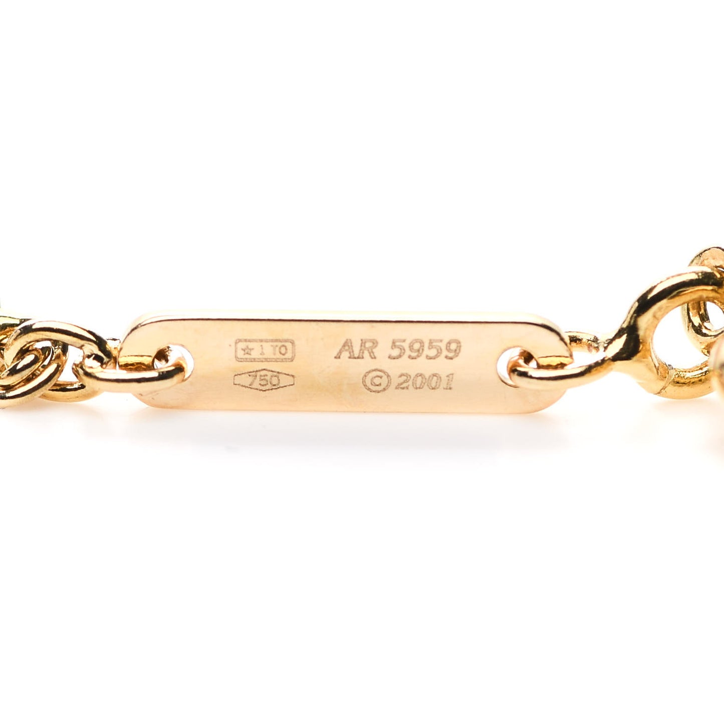 18K Yellow Gold Medium Hearts and Symbols Necklace
