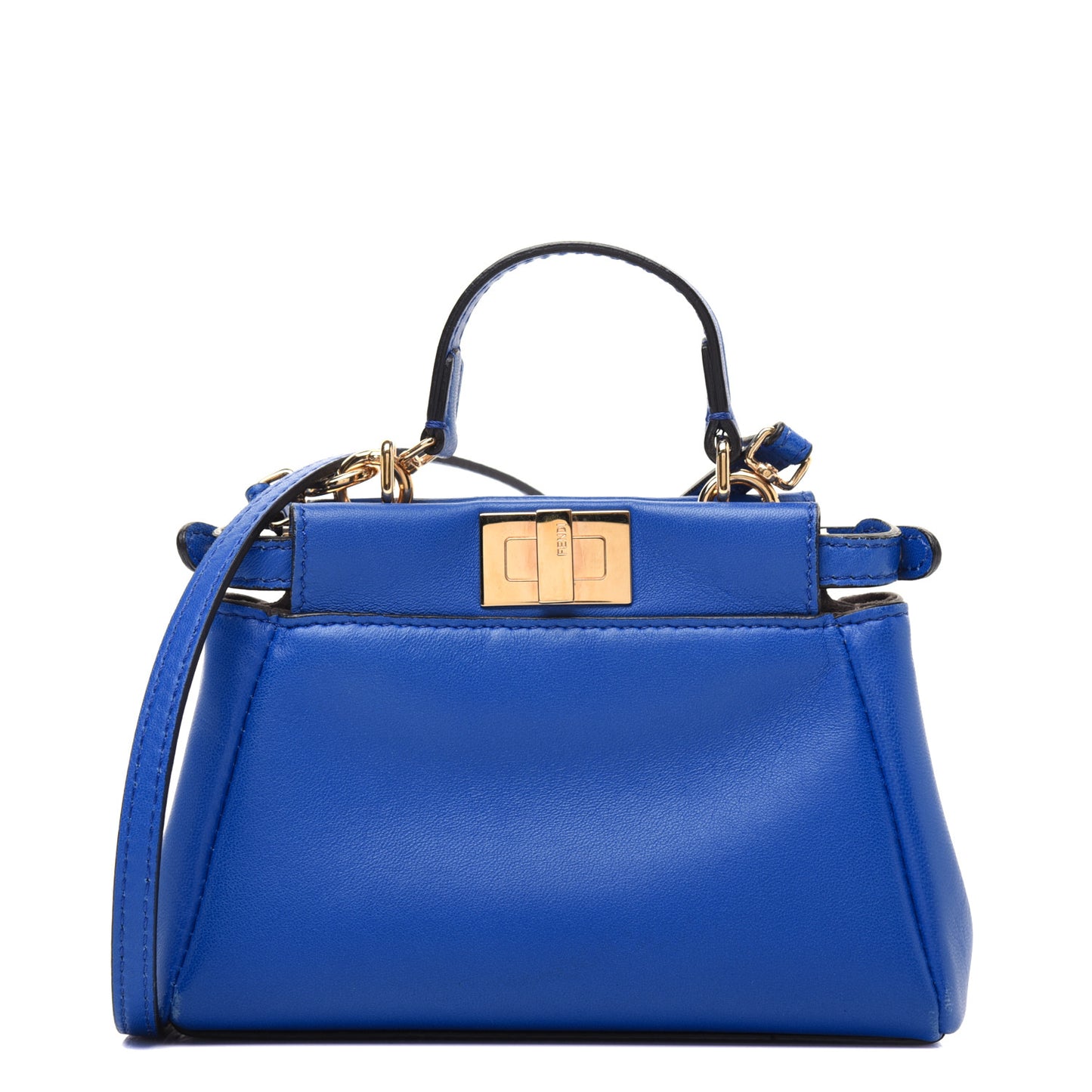 Nappa Micro Peekaboo Iconic Satchel Bluette
