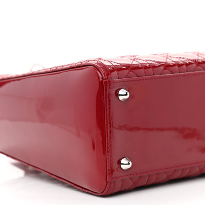 Christian Dior Patent Cannage Large Lady Dior Red 9 of 10