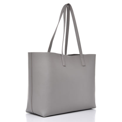Saint Laurent Calfskin Large Shopping Tote Light Gray 3 of 8
