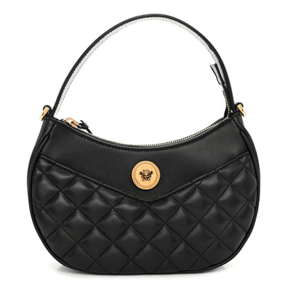 Versace Nappa Quilted Medusa Shoulder Bag Black 1 of 9
