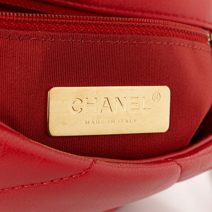 Chanel Goatskin Quilted Medium Chanel 19 Flap Red 6 of 10
