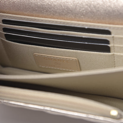 Chanel Metallic Lambskin Quilted Mini Wallet On Chain WOC Gold 7 of 12