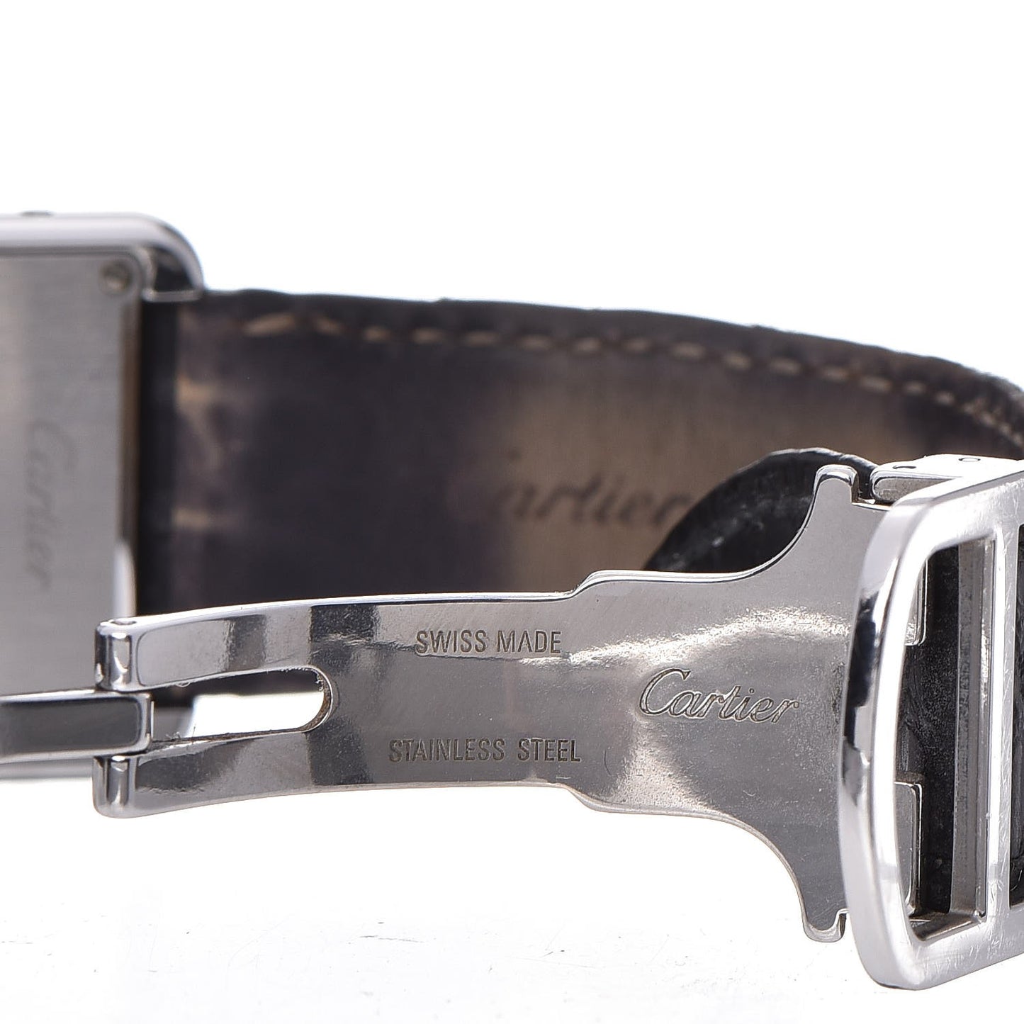 Stainless Steel Alligator 24mm Tank Solo Quartz Watch