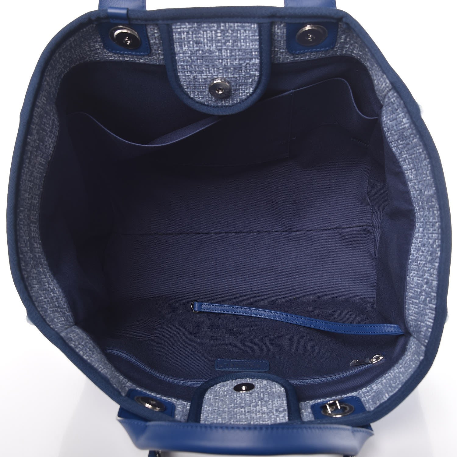 Chanel Canvas Large Deauville Tote Blue 6 of 13