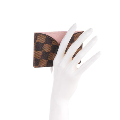Louis Vuitton Damier Ebene Caissa Card Holder Rose Ballerine 2 of 7