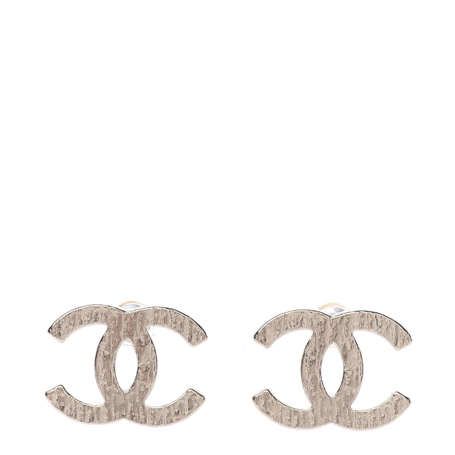 Textured CC Earrings Gold