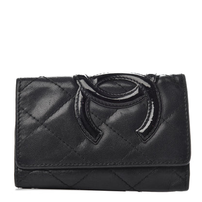 Chanel Calfskin Quilted Cambon 6 Key Holder Black 1 of 11