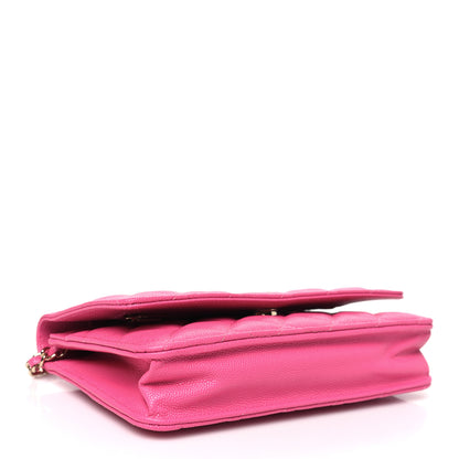 Chanel Caviar Quilted Wallet on Chain WOC Pink 4 of 11