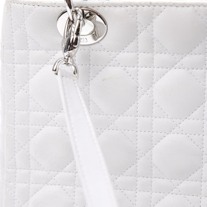 Christian Dior Lambskin Cannage Medium Lady Dior White 12 of 13