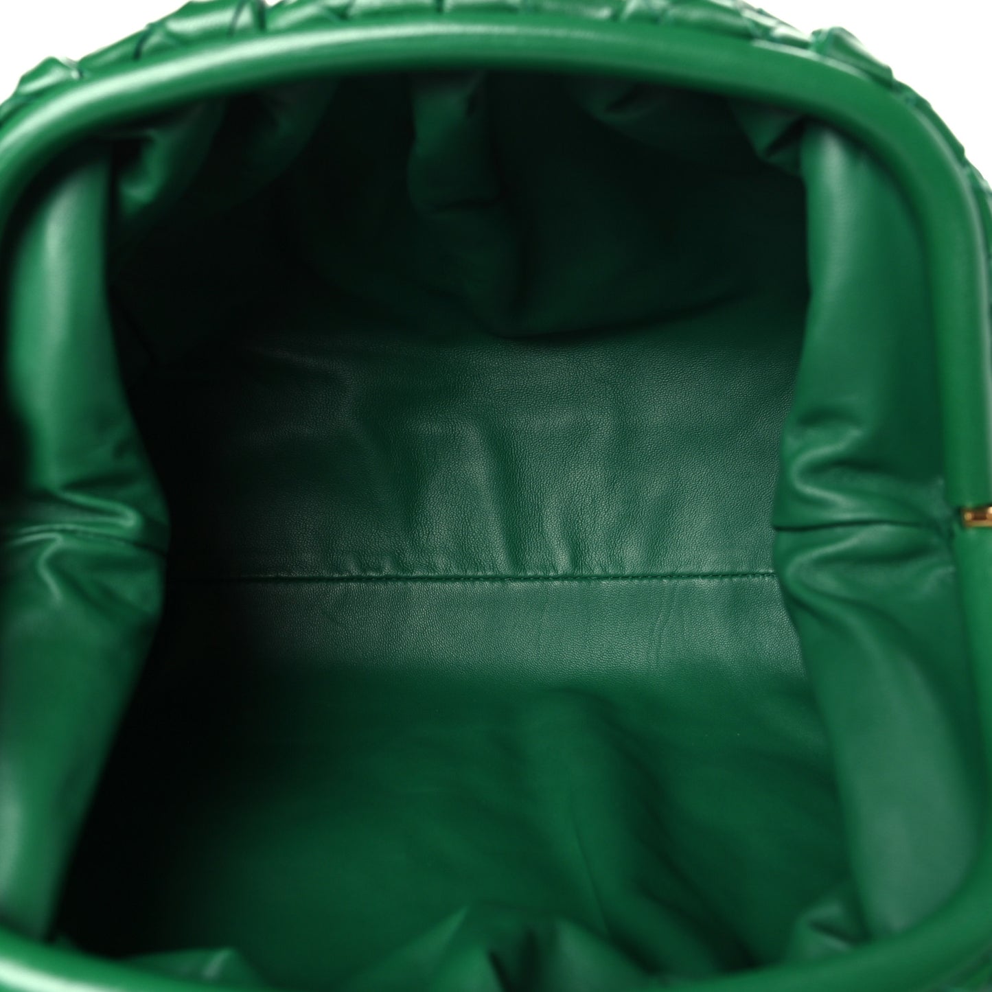 Nappa Maxi Intrecciato The Pouch Oversized Clutch Racing Green