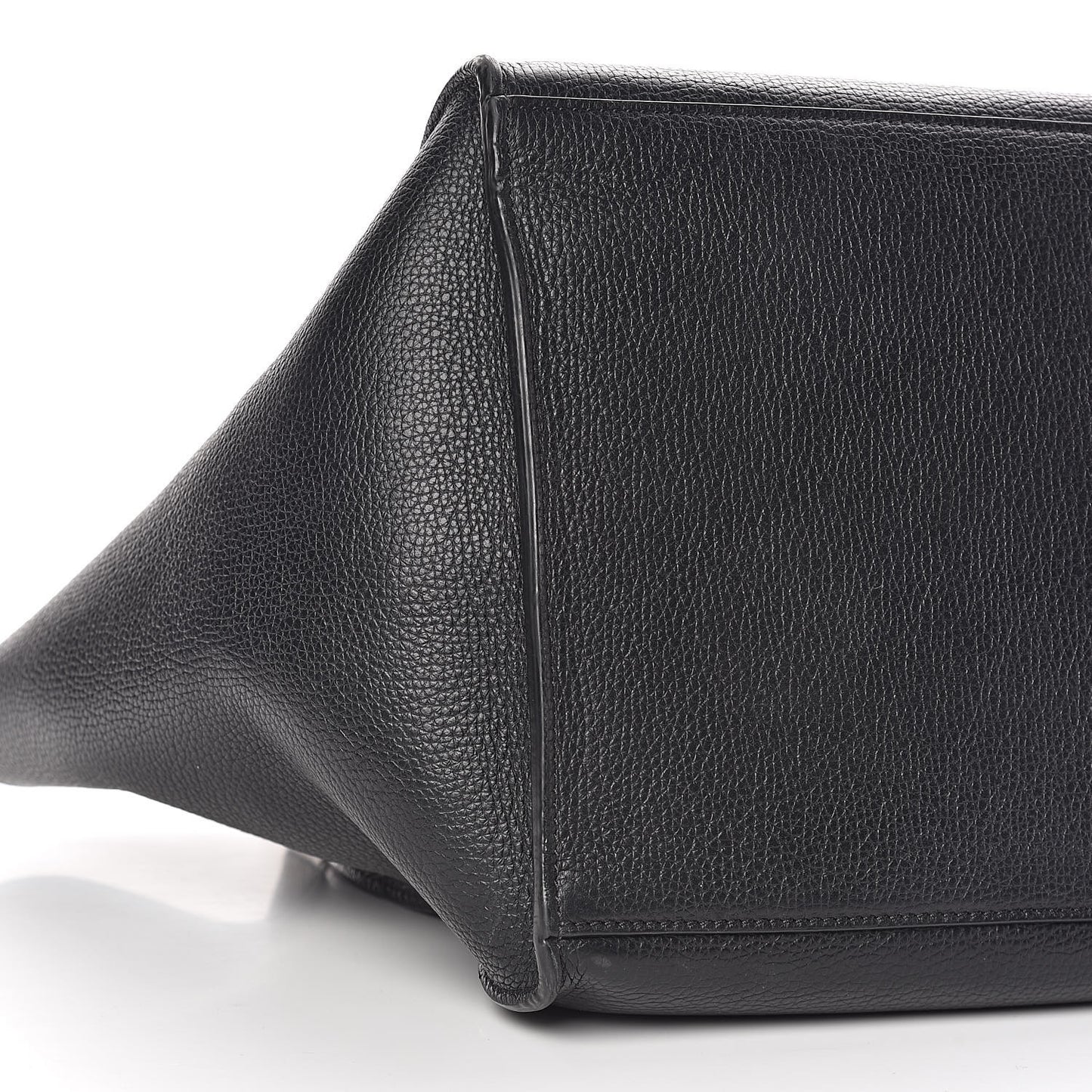 Supple Grained Calfskin Small Big Bag Black