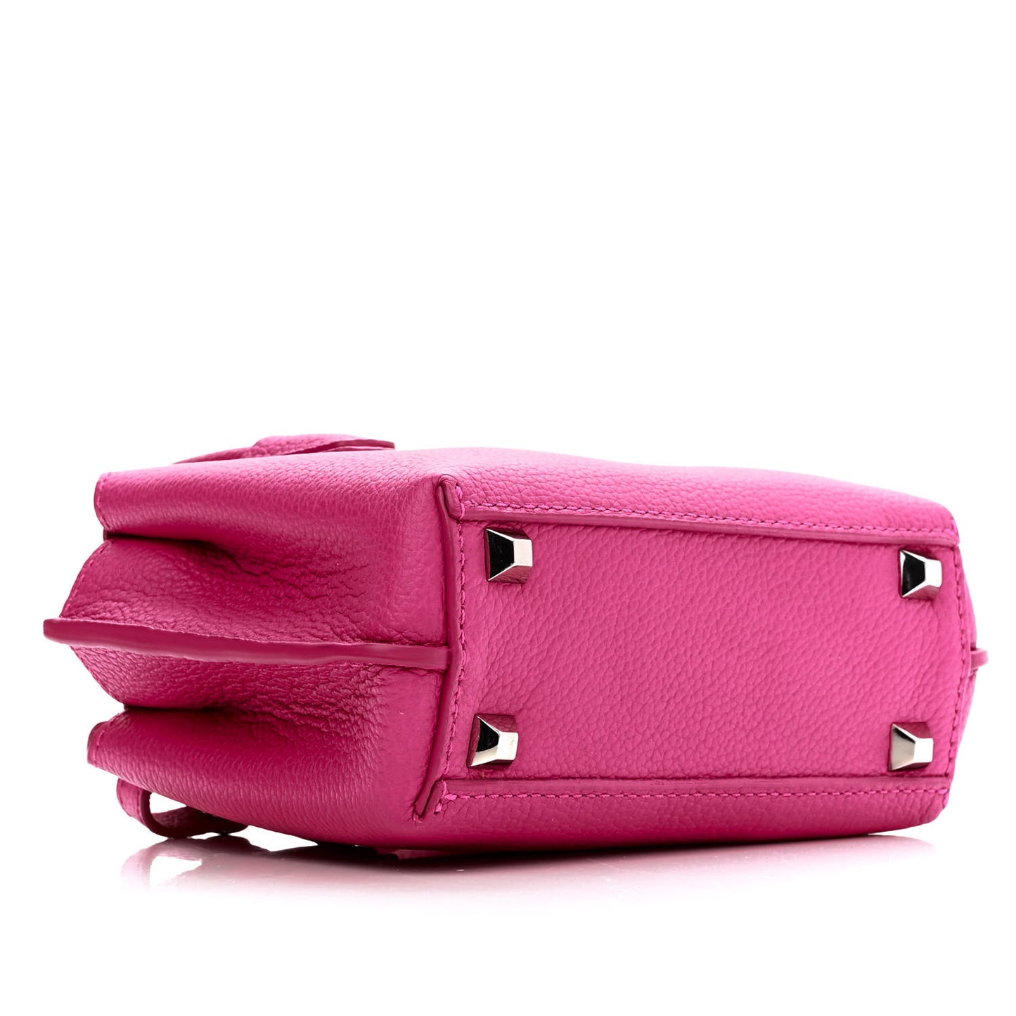 Grained Calfskin X-Mini Milla Tote Beetroot Pink