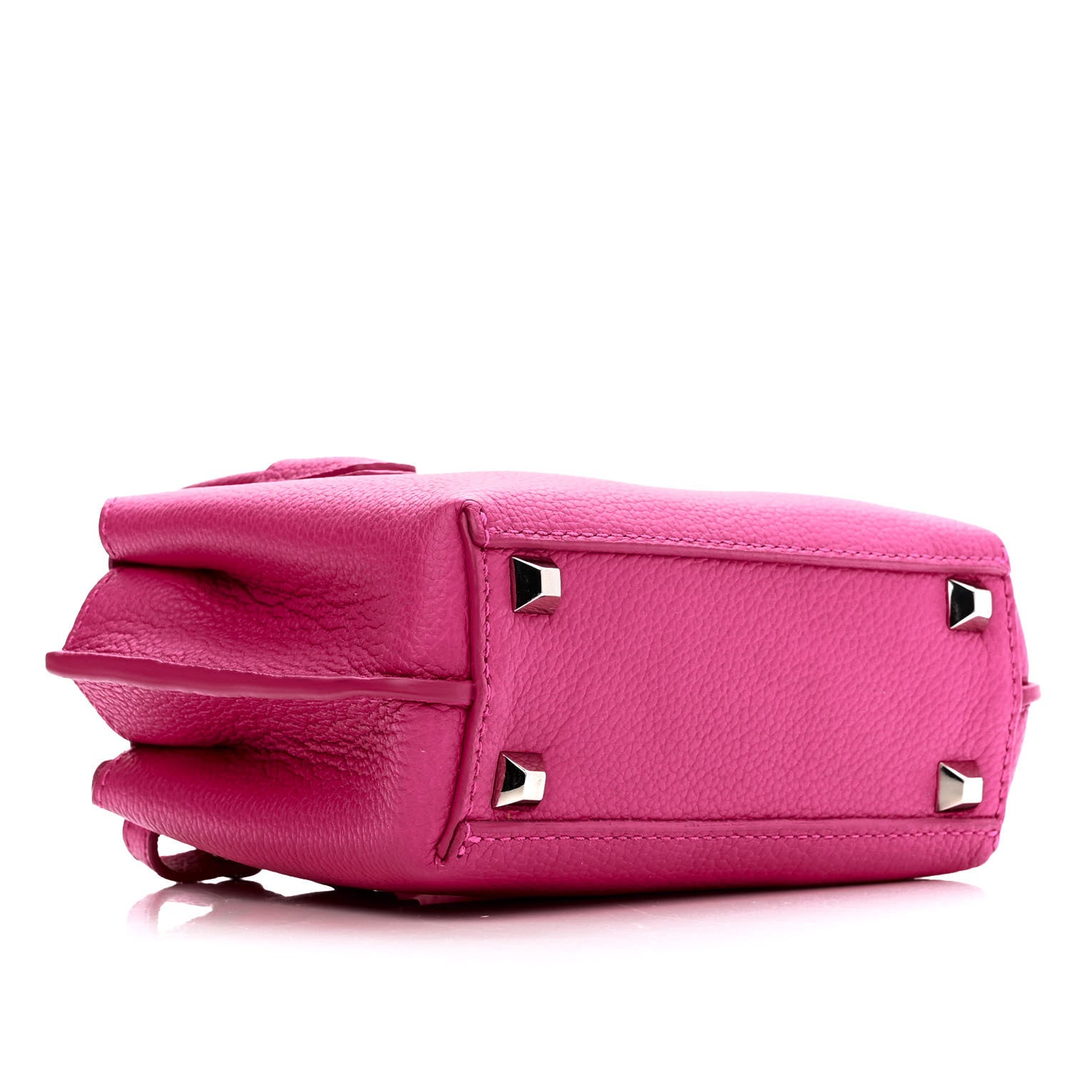 MCM Grained Calfskin X-Mini Milla Tote Beetroot Pink 4 of 10