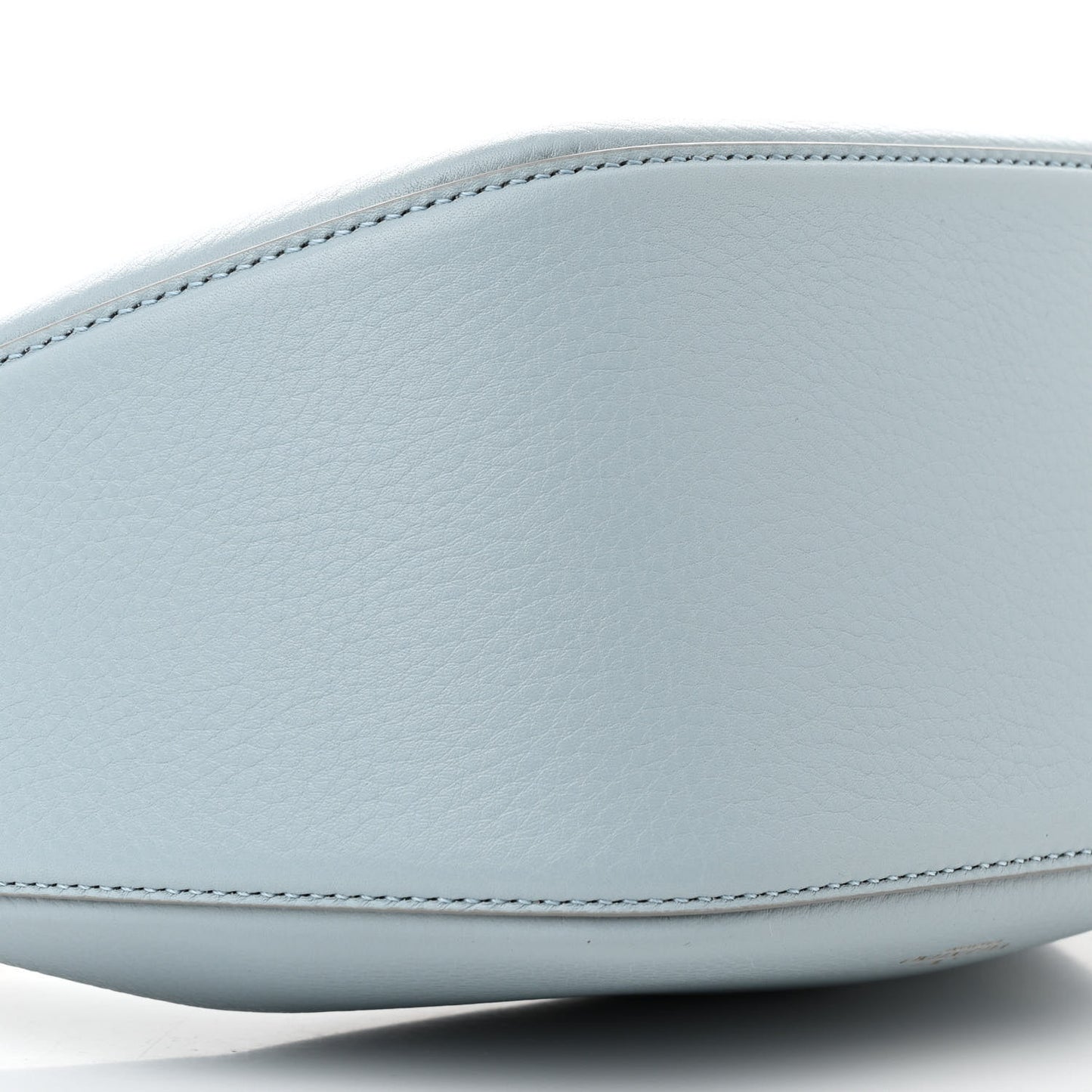 Grainy Calfskin Small Vlogo Moon Hobo Bag Blue