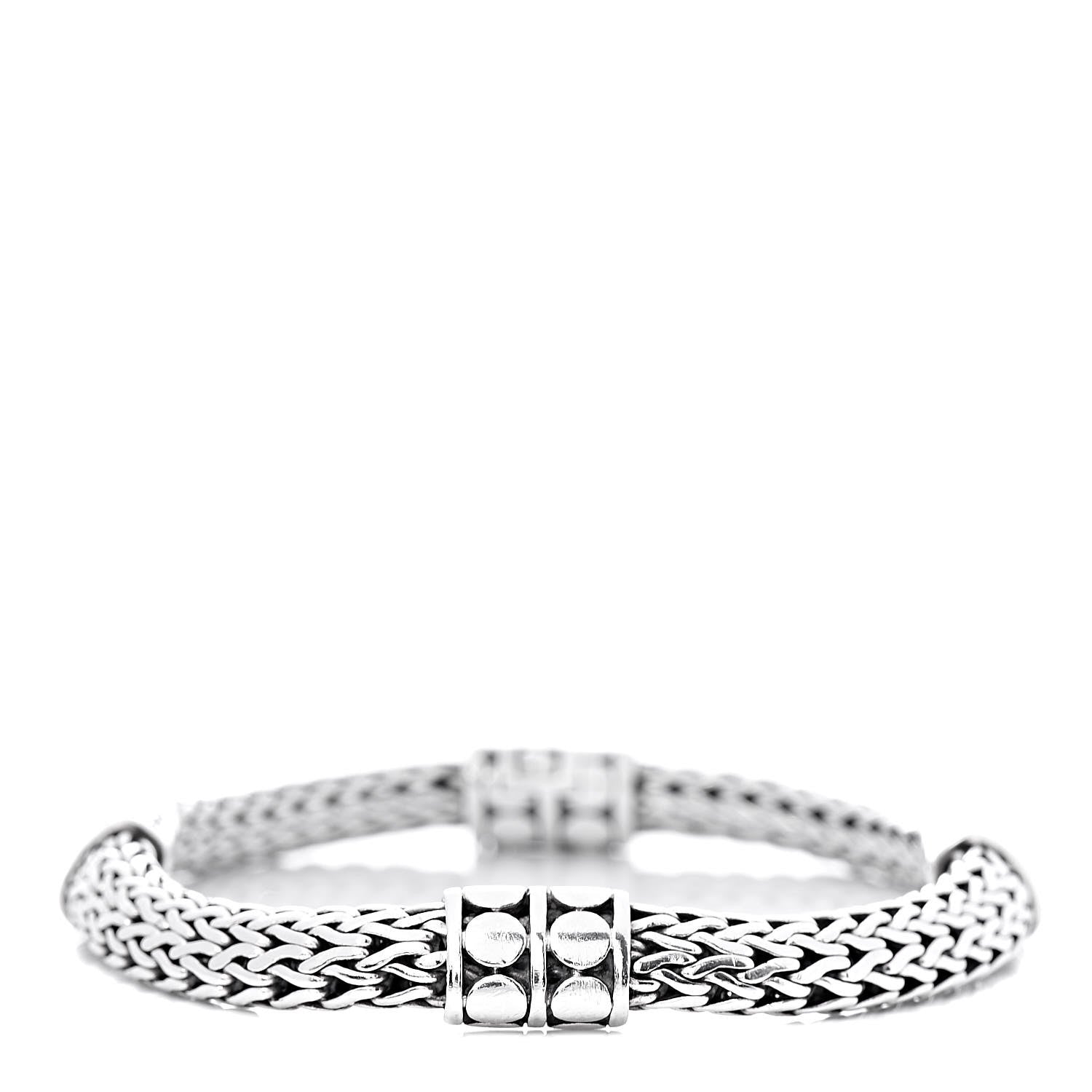 John Hardy Sterling Silver 6mm Four Station Classic Chain Dot Bracelet 1 of 4
