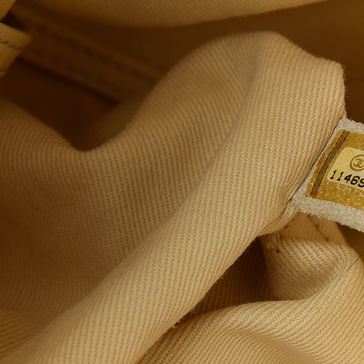 Chanel Canvas Chevron CC Shopping Tote White 9 of 11