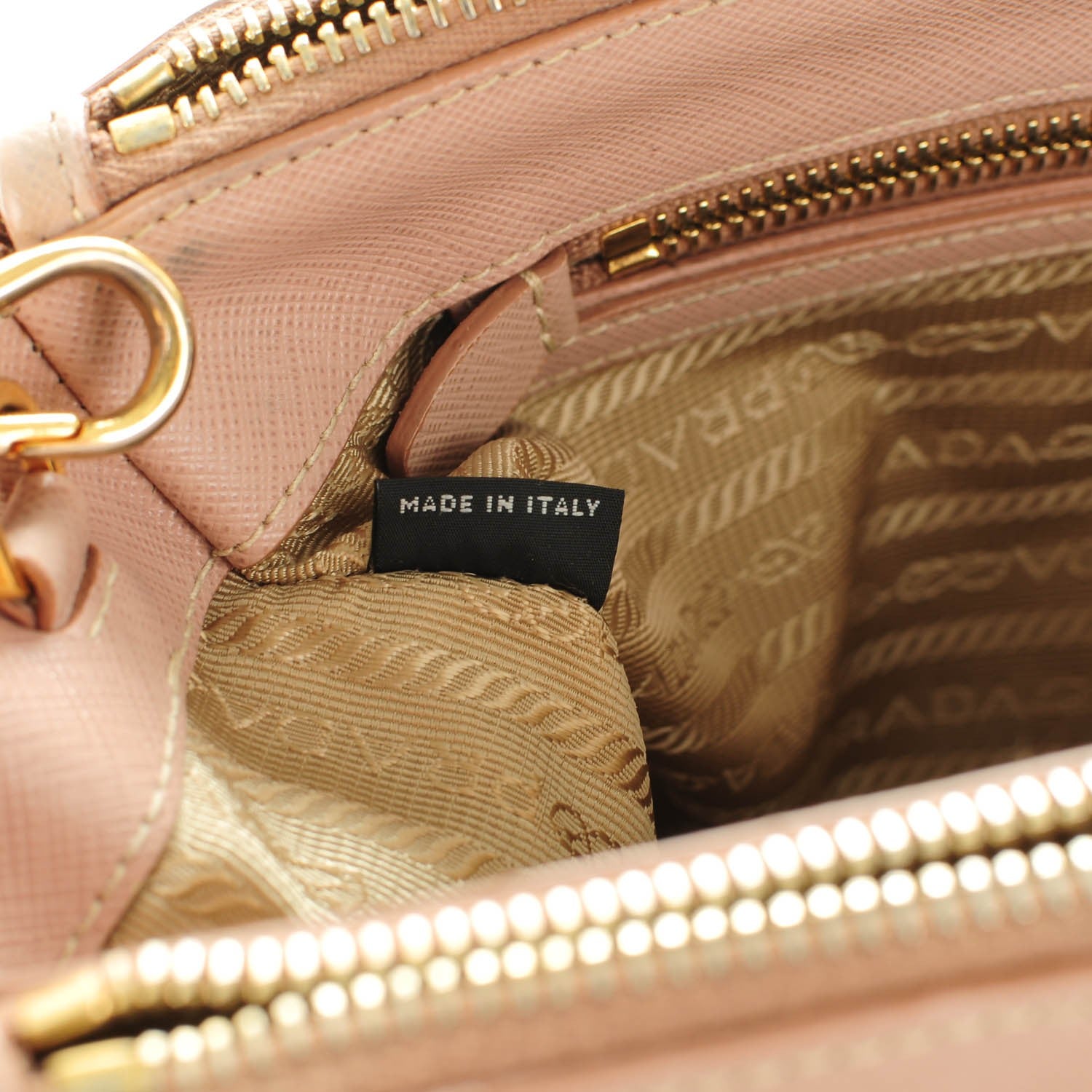 Prada Saffiano Small Galleria Double Zip Tote Cammeo 7 of 9