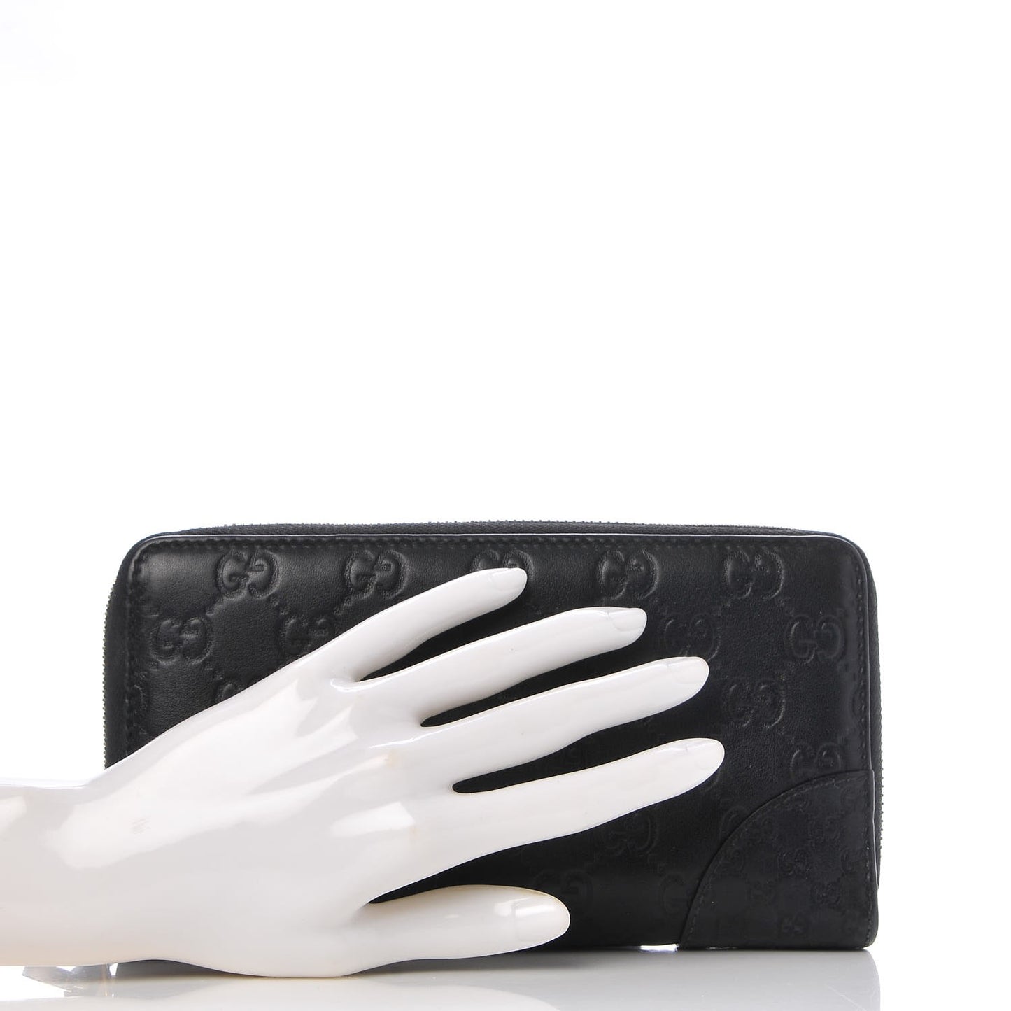 Guccissima Signature Microguccissima Bree Zip Around Wallet Black