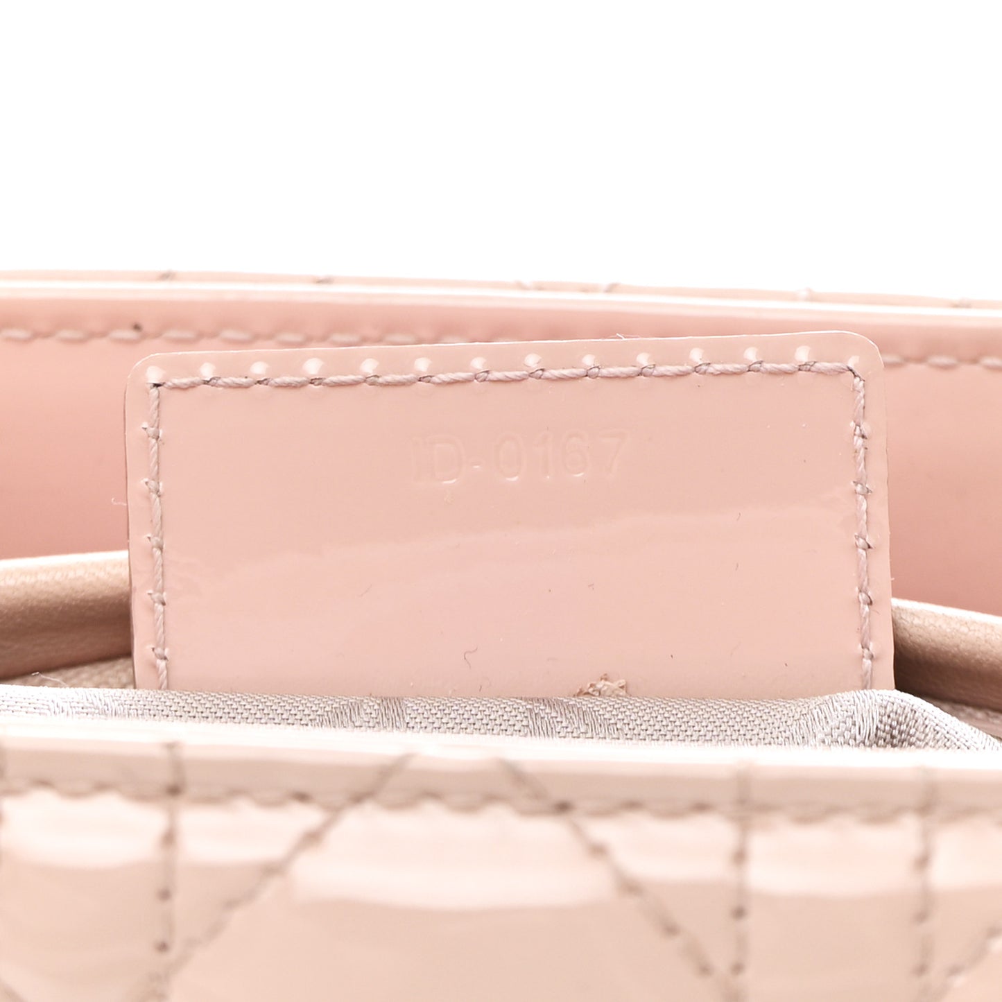 Patent Cannage Medium Lady Dior Rose Clair