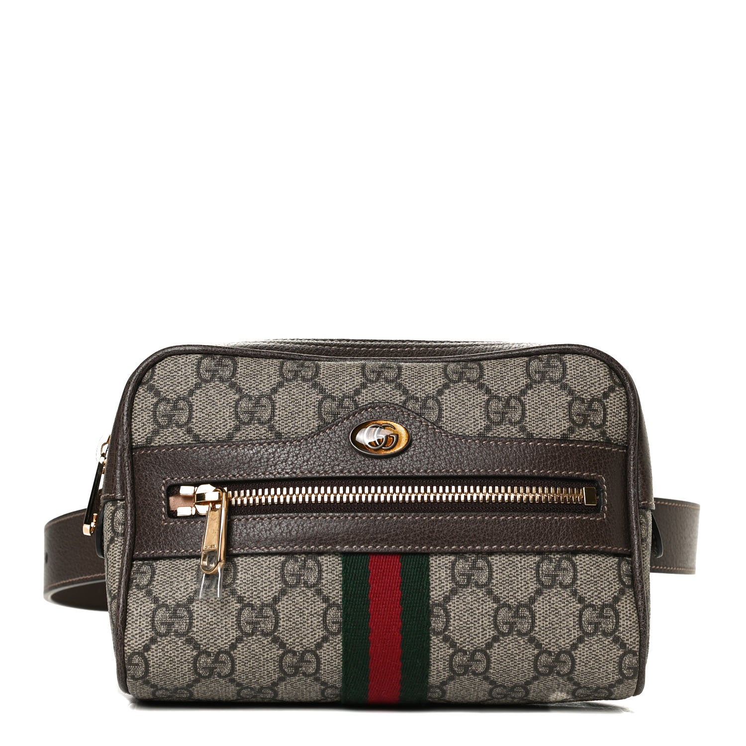 Gucci GG Supreme Monogram Web Small Ophidia Belt Bag 75 30 Dark Brown 1 of 14