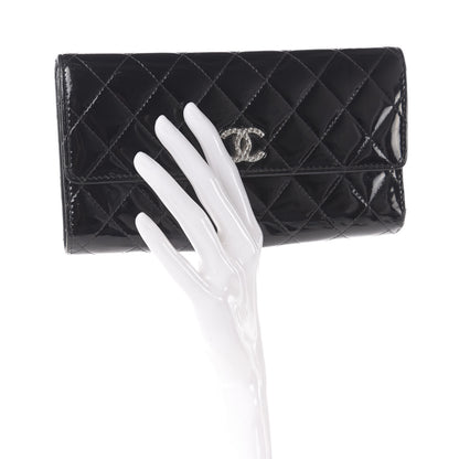 Chanel Patent Quilted Large Brilliant Flap Wallet Black 2 of 11