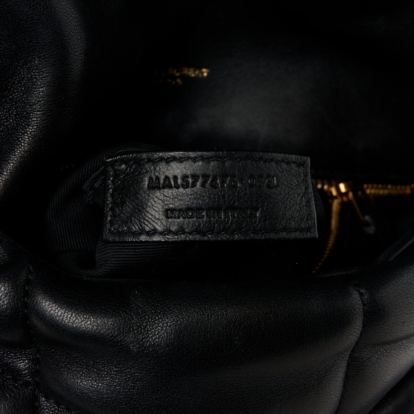 Lambskin Quilted Small Loulou Puffer Monogram Chain Satchel Black