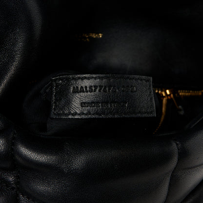 Saint Laurent Lambskin Quilted Small Loulou Puffer Monogram Chain Satchel Black 8 of 11