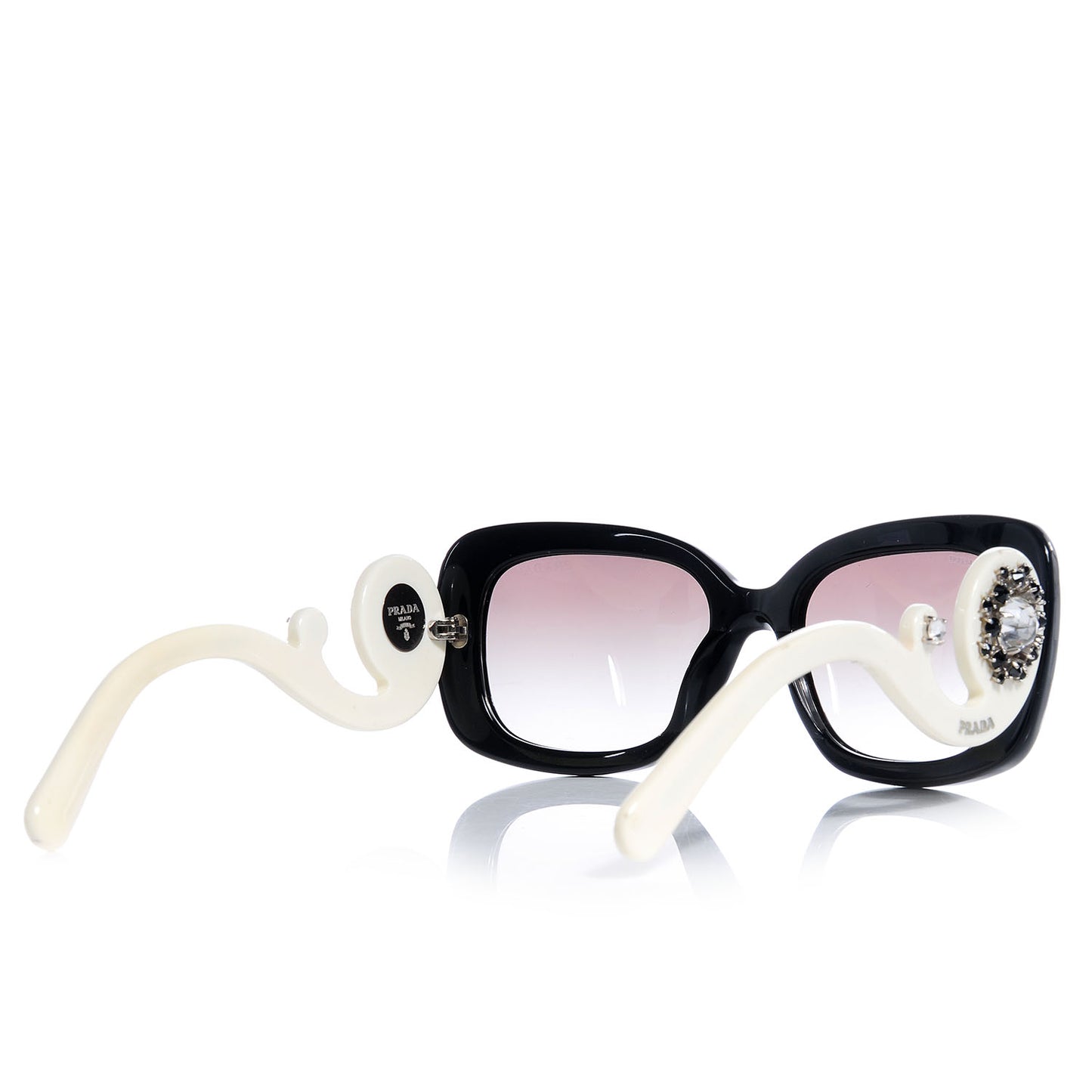 Minimal Baroque Sunglasses Black White