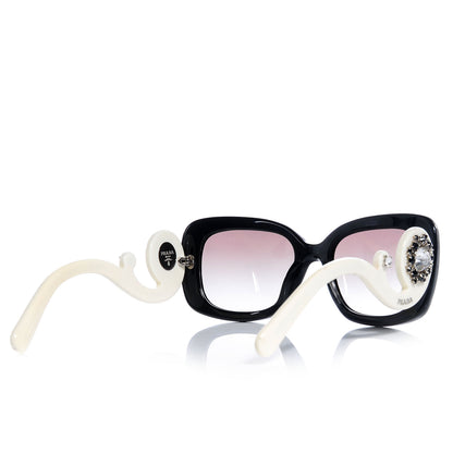 Prada Minimal Baroque Sunglasses Black White 3 of 5
