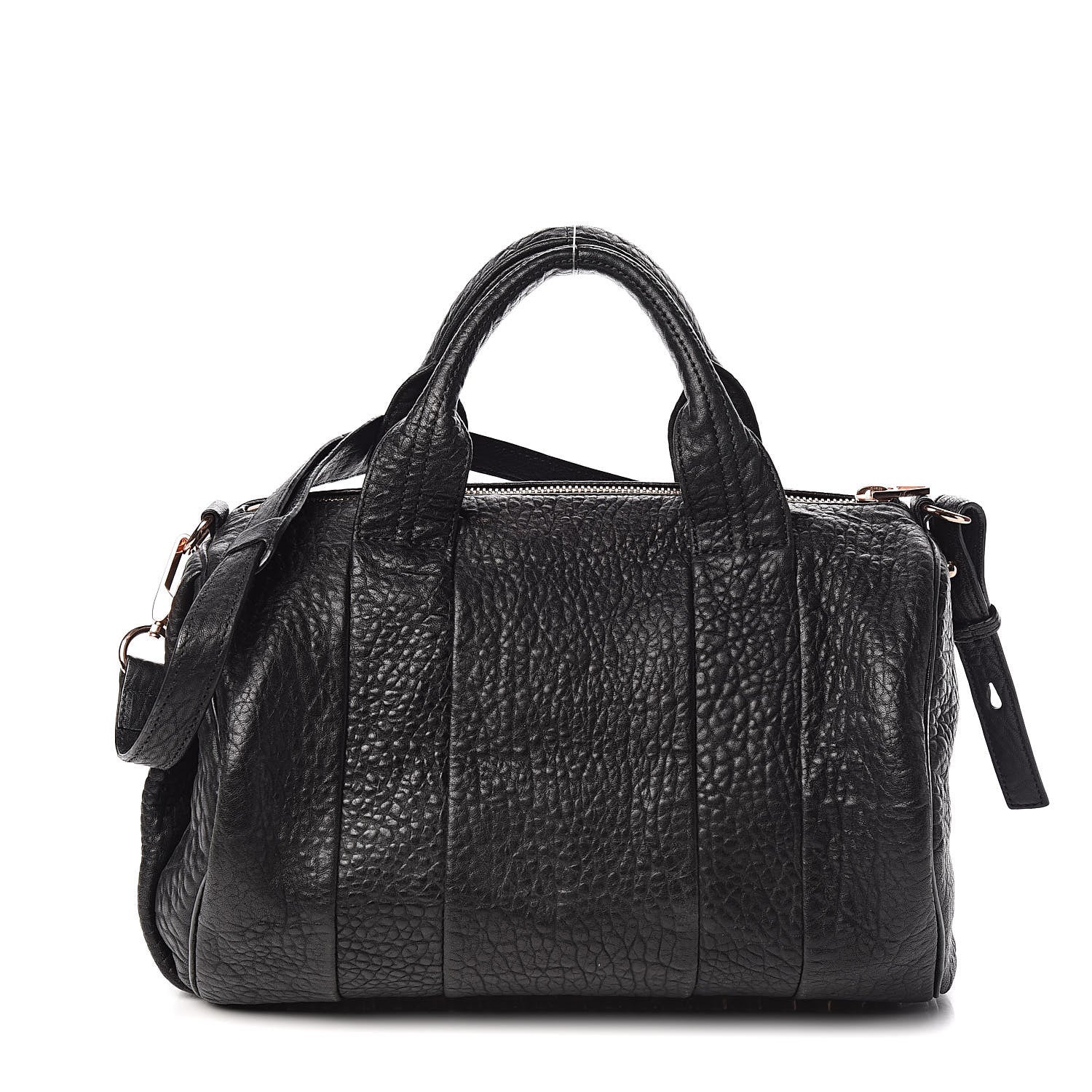 Alexander Wang Pebbled Lambskin Rocco Black Rose Gold Hardware 1 of 9