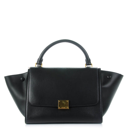 Celine Liege Calfskin Small Trapeze Black 1 of 8