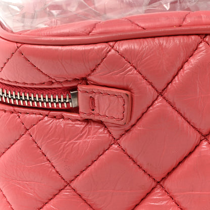 Chanel Crumpled Calfskin PVC Quilted Flap Pink 12 of 20