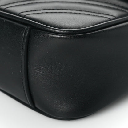 Gucci Calfskin Matelasse Mini GG Marmont Shoulder Bag Black 9 of 10