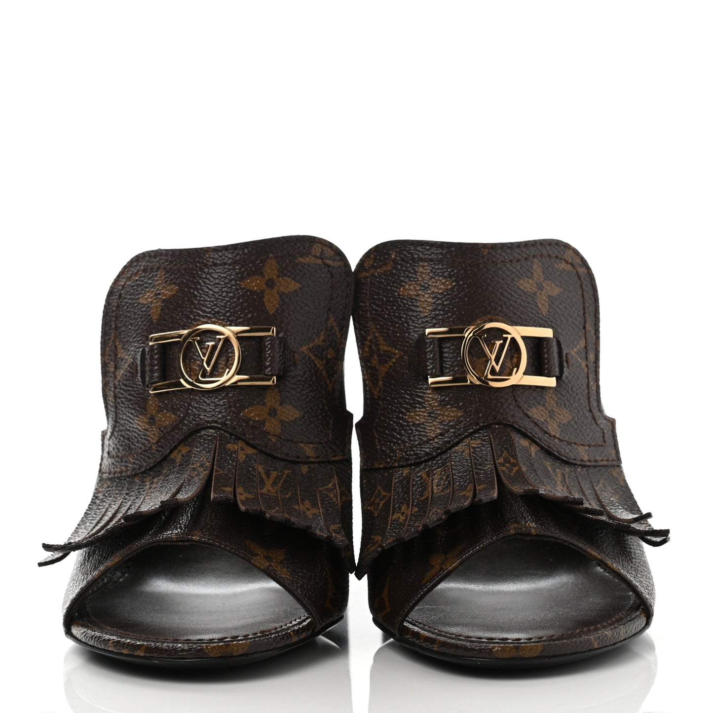 Patent Monogram Indiana Mule 39 Cacao Brown